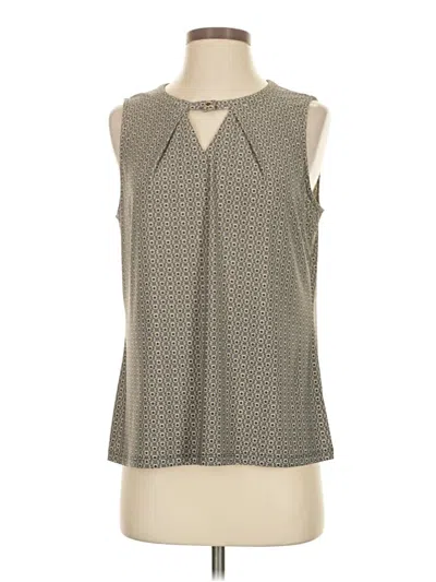 Pre-owned Nine West Sleeveless Blouse In Gray