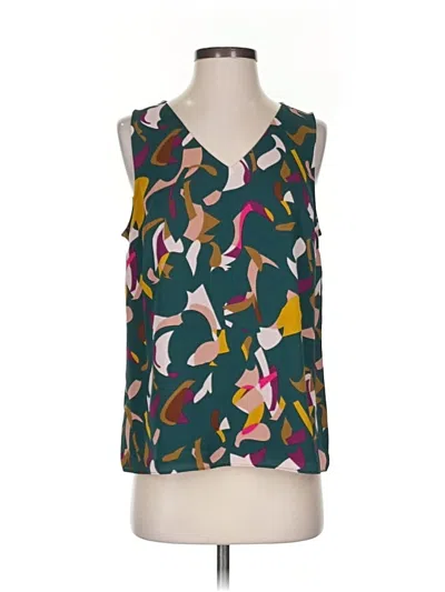 Pre-owned Nine West Sleeveless Blouse In Green