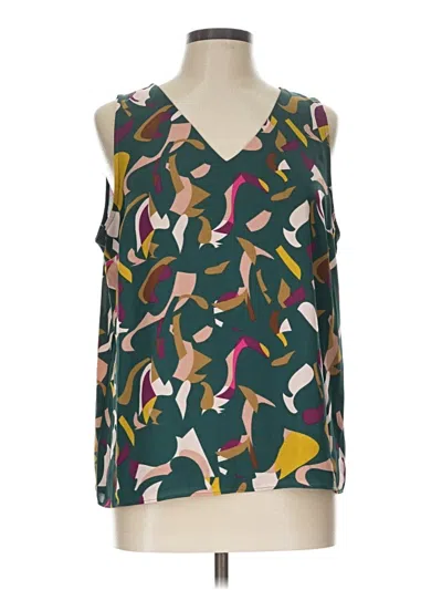 Pre-owned Nine West Sleeveless Blouse In Green