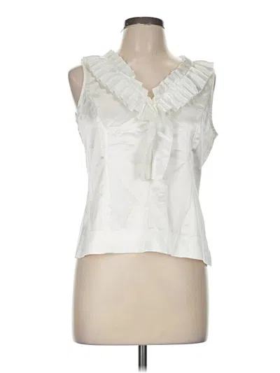 Pre-owned Nine West Sleeveless Blouse In Ivory