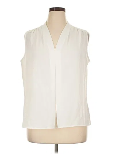 Pre-owned Nine West Sleeveless Blouse In Ivory