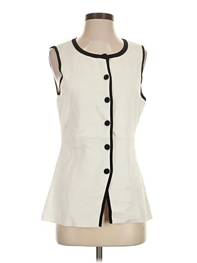 Pre-owned Nine West Sleeveless Blouse In Ivory