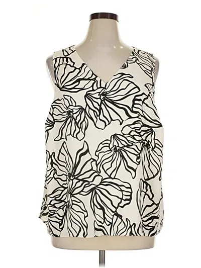 Pre-owned Nine West Sleeveless Blouse In Ivory