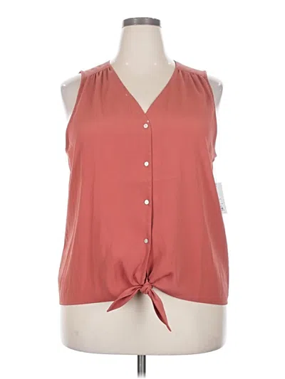 Pre-owned Nine West Sleeveless Blouse In Orange