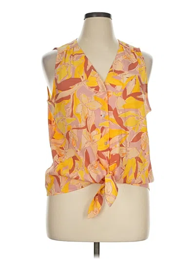 Pre-owned Nine West Sleeveless Blouse In Orange