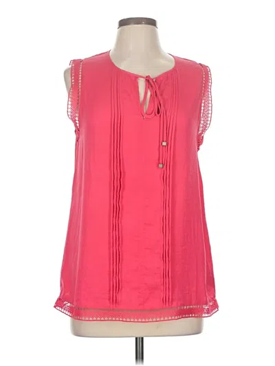 Pre-owned Nine West Sleeveless Blouse In Pink
