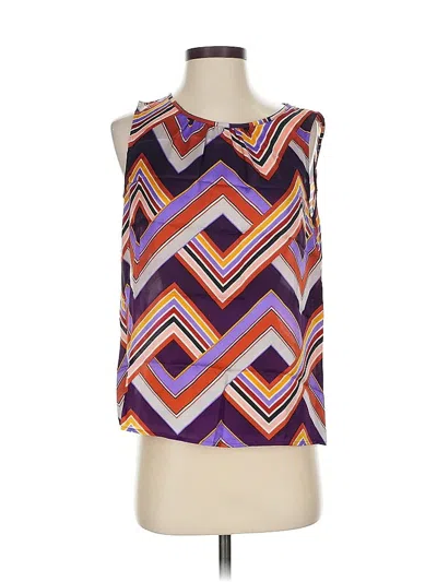 Pre-owned Nine West Sleeveless Blouse In Purple