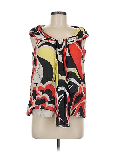 Pre-owned Nine West Sleeveless Blouse In Red