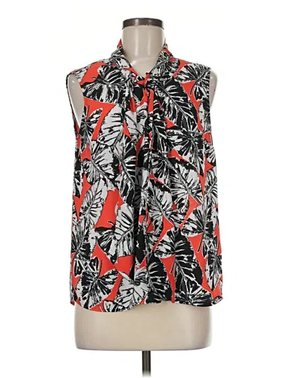 Pre-owned Nine West Sleeveless Blouse In Red