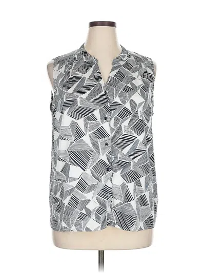 Pre-owned Nine West Sleeveless Blouse In Silver