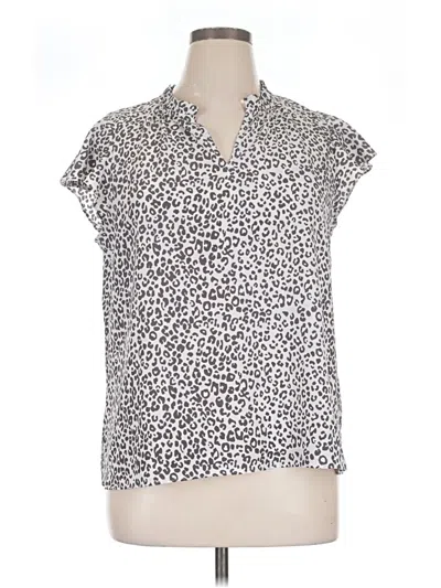Pre-owned Nine West Sleeveless Blouse In Silver