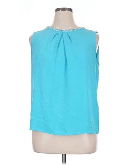 Pre-owned Nine West Sleeveless Blouse In Teal