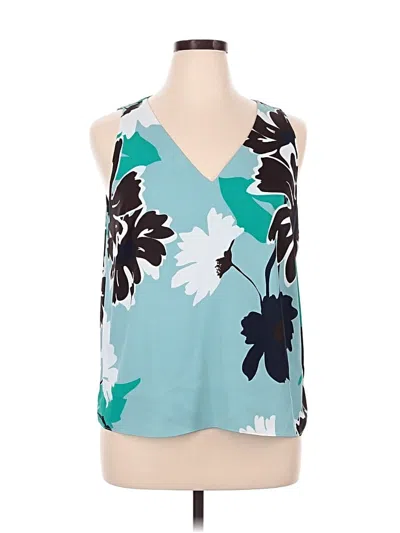 Pre-owned Nine West Sleeveless Blouse In Teal