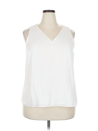 Pre-owned Nine West Sleeveless Blouse In White