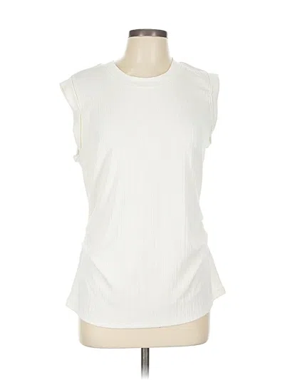 Pre-owned Nine West Sleeveless Blouse In White