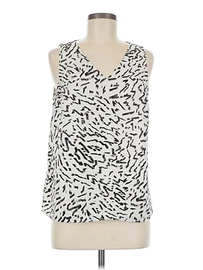 Pre-owned Nine West Sleeveless Blouse In White