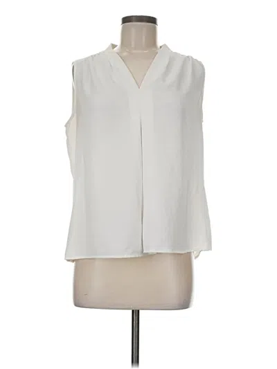 Pre-owned Nine West Sleeveless Blouse In White
