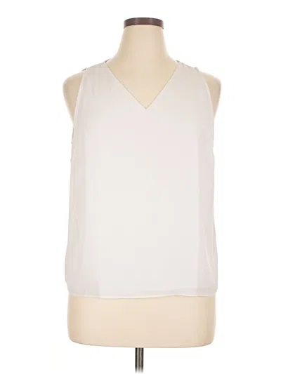 Pre-owned Nine West Sleeveless Blouse In White