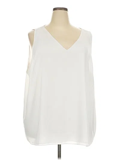 Pre-owned Nine West Sleeveless Blouse In White