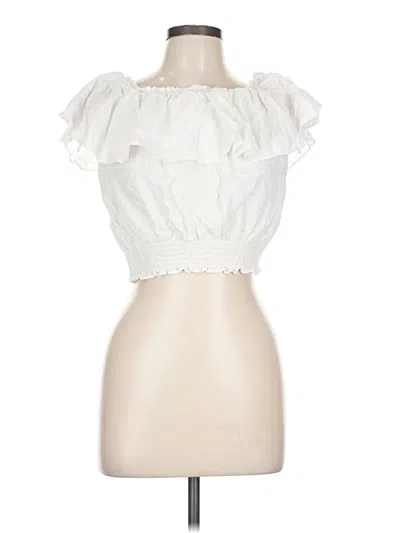 Pre-owned Nine West Sleeveless Blouse In White