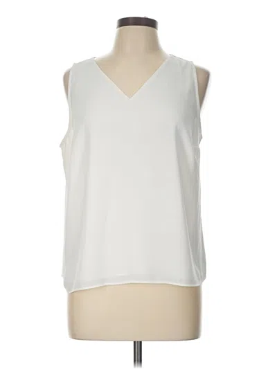 Pre-owned Nine West Sleeveless Blouse In White