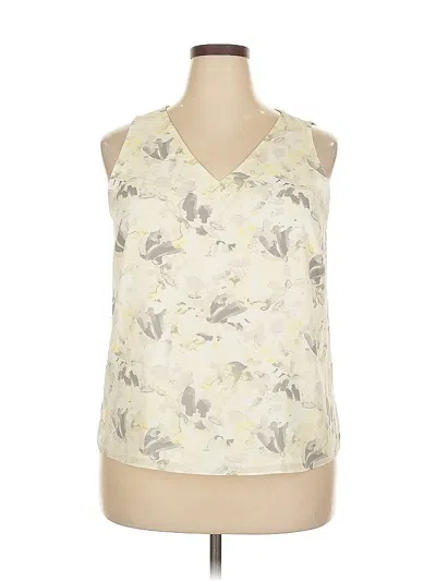 Pre-owned Nine West Sleeveless Blouse In Yellow