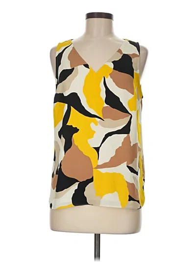 Pre-owned Nine West Sleeveless Blouse In Yellow