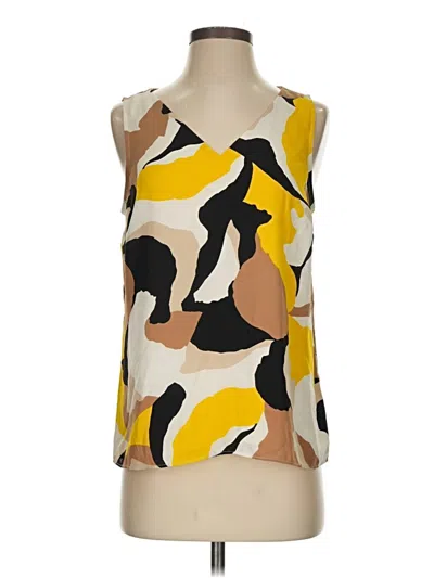 Pre-owned Nine West Sleeveless Blouse In Yellow