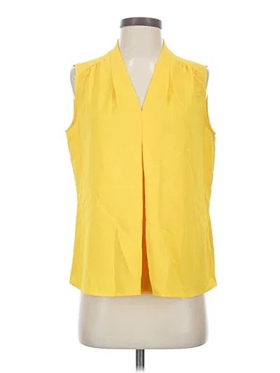 Pre-owned Nine West Sleeveless Blouse In Yellow