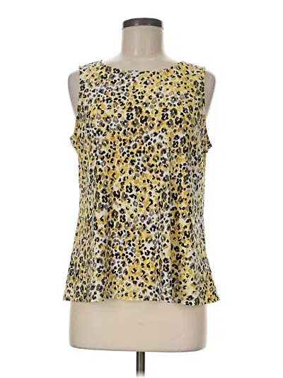 Pre-owned Nine West Sleeveless Blouse In Yellow