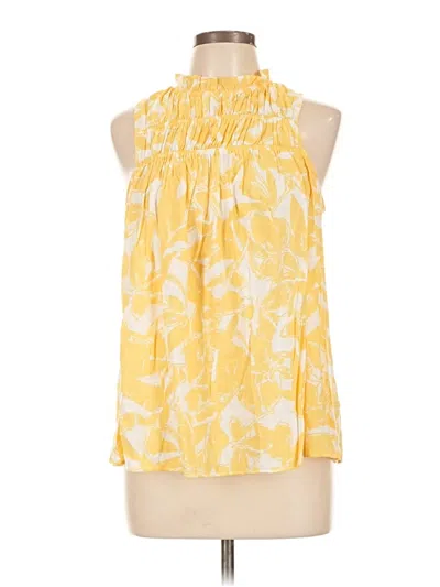 Pre-owned Nine West Sleeveless Blouse In Yellow
