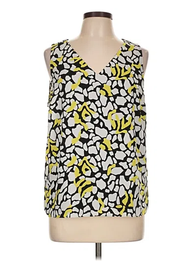 Pre-owned Nine West Sleeveless Blouse In Yellow
