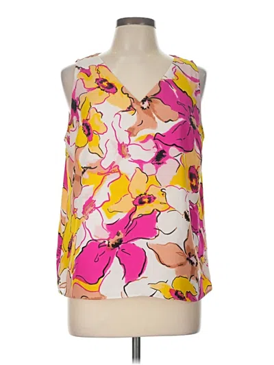 Pre-owned Nine West Sleeveless Blouse In Yellow