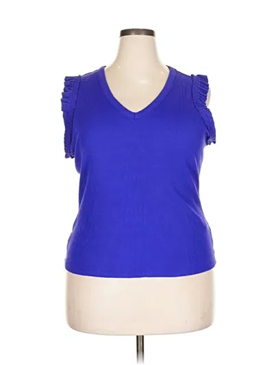 Pre-owned Nine West Sleeveless T-shirt In Blue
