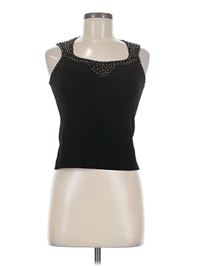 Pre-owned Nine West Sleeveless Top Black Halter Neckline Tops