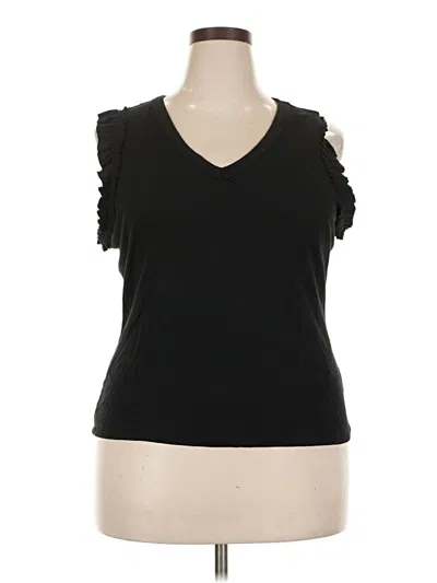 Pre-owned Nine West Sleeveless Top Black Sweetheart Neckline Tops