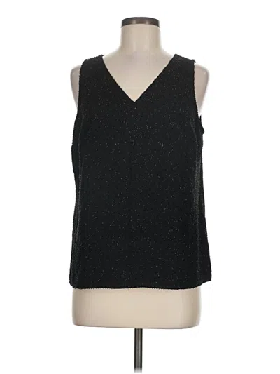 Pre-owned Nine West Sleeveless Top Black V-neck Tops
