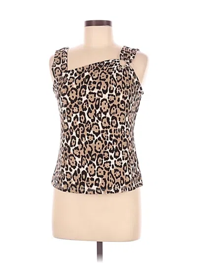 Nine West Sleeveless Top Brown Sweetheart Neckline Tops