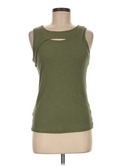 Nine West Sleeveless Top Green Keyhole Neckline Tops