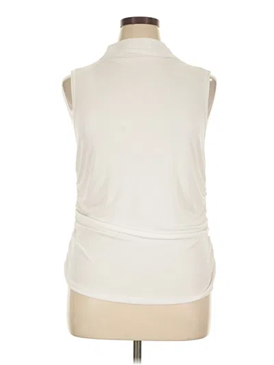 Pre-owned Nine West Sleeveless Top Ivory Cowl Neck Tops