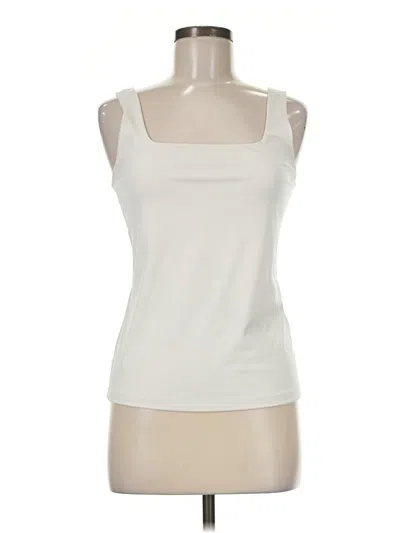 Pre-owned Nine West Sleeveless Top Ivory Scoop Neck Tops