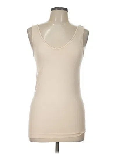 Pre-owned Nine West Sleeveless Top Ivory Scoop Neck Tops