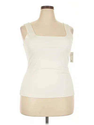 Nine West Sleeveless Top Ivory Sweetheart Neckline Tops In White