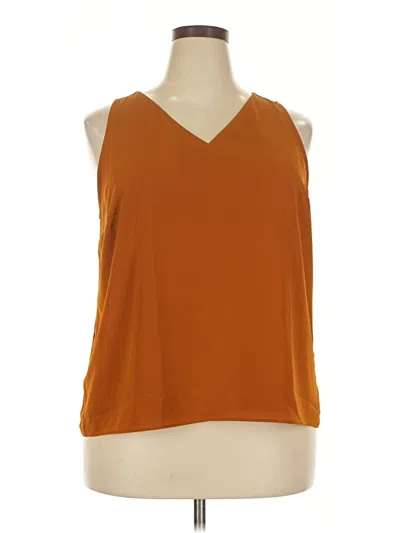 Pre-owned Nine West Sleeveless Top Orange Halter Neckline Tops