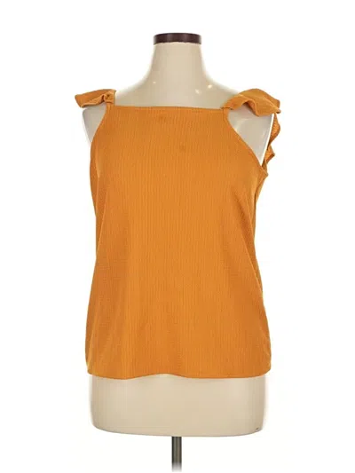 Pre-owned Nine West Sleeveless Top Orange One Shoulder Neckline Tops