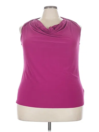 Pre-owned Nine West Sleeveless Top Pink Cowl Neck Tops
