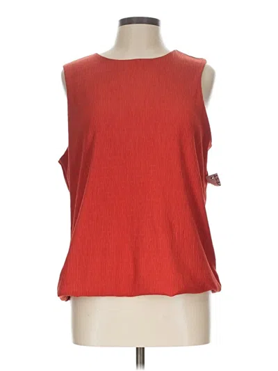 Pre-owned Nine West Sleeveless Top Red Boatneck Tops