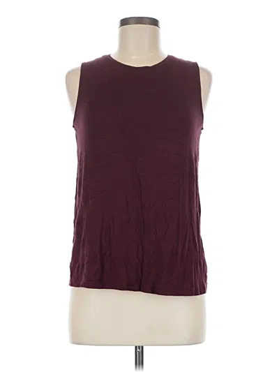 Pre-owned Nine West Sleeveless T-shirt In Burgundy