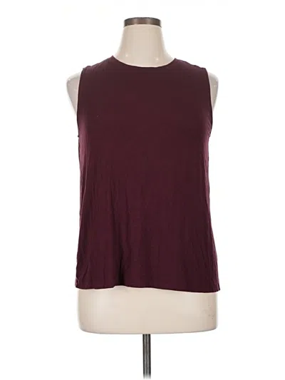Pre-owned Nine West Sleeveless T-shirt In Burgundy