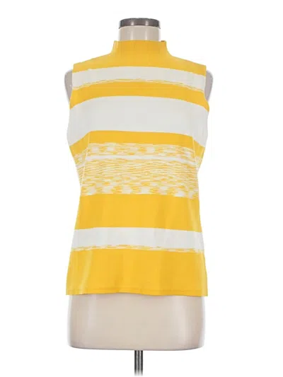 Pre-owned Nine West Sleeveless T-shirt In Yellow
